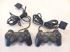 2 X Sony Playstation PS2 Dual Shock Controllers Analog SPCH-10010 Tested Works 
