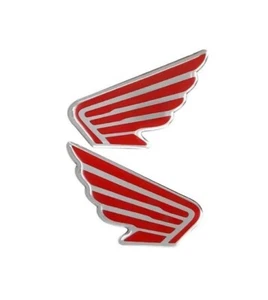 3D STICKER EMBLEM LOGO HONDA WINGS RED - Picture 1 of 3