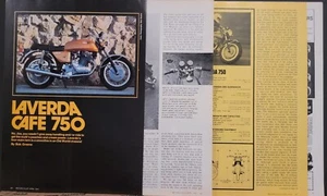 Anuncio impreso de prueba Laverda 750 1974 Cafe Racer motocicleta 5p - Imagen 1 de 1