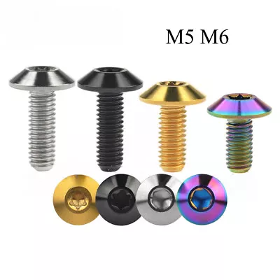 Titanium Bolt M6x12 15 20mm Umbrella Hex Torx Screw for Bicycle Motorcycle Bolt - Image 1 of 4