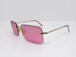Vintage GUCCI Sunglasses GG 1653/Strass 577NU Gold w/Pink lens - Foto 1 di 14