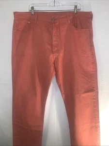 levis 501 42x32 Orange Straight Fit Buttonfly - Picture 1 of 5