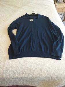 Maglione Croft and Barrow Uomo Nuova Maglia XXL Alto Blu Navy Leggero Nuovo con etichette - Foto 1 di 10