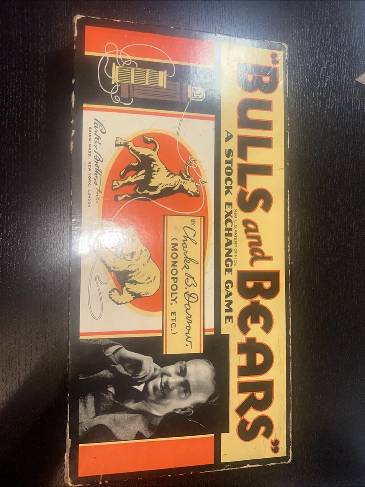 帕克兄弟公牛和熊证券交易所棋盘游戏大富翁罕见 — 第 1/4 张图片