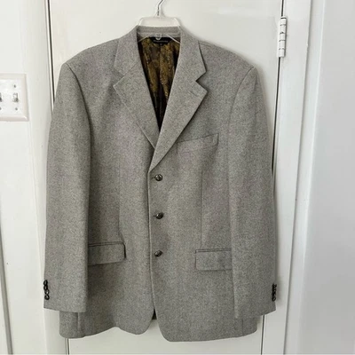 Firado Italia Gray Wool Men’s Blazer Jacket 44R Super 140’s - Image 1 of 4