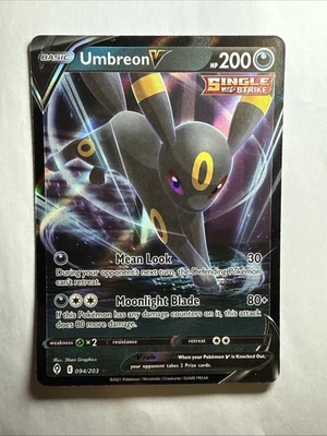 Umbreon V Pokemon Card 094/203 Swsh07: Evolving Skies Holo - Image 1 of 2
