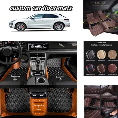 For Dodge Durango RT SRT Hellcat 2004-2024 3 Rows Car Floor Mats Leather Carpets - Image 1 of 4