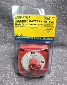 Interruptor de batería con llave Blue Sea Systems 6005 serie M circuito único **NUEVO** - Imagen 1 de 3