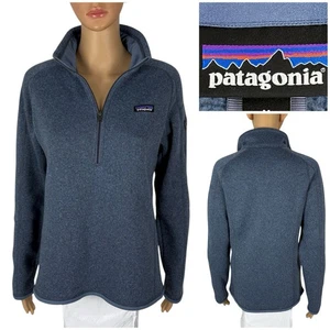 Patagonia Womens Medium Better Sweater 1/4 Zip Blue Pullover Fleece 25618 EUC - Picture 1 of 9