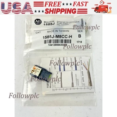 ALLEN-BRADLEY 1585J-M8CC-H ETHERNET ACCESSORY RJ45 FIELD ATTACHABLE US Free Tax - Image 1 of 4