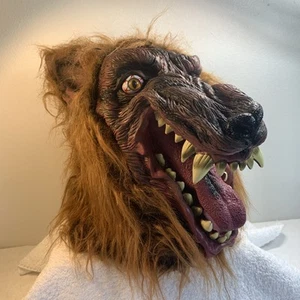 Vintage Halloween Werewolf Mask Halloween Latex Rubber Remus Lupin See Pics - Picture 1 of 24