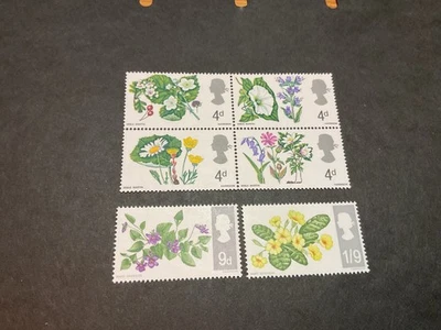 Great Britain 1967 - British Wild Flowers -SG 717-722, Sc 488-493,  MNH** - Image 1 of 2