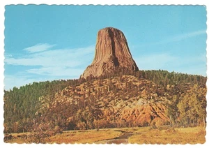 Hulett Wyoming Crook County Teufelsturm Nationaldenkmal Postkarte - Bild 1 von 2
