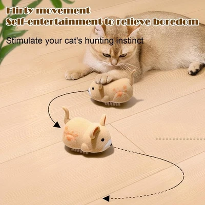 Remote Control Cat Toy Rechargeable Moving Mouse Interactive Toys- X9Y7 - Image 1 of 4