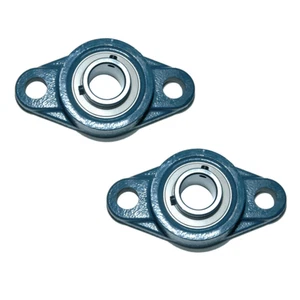 2x UCFL204 20mm bore 2-Bolt Flange Pillow Block Bearings Self Aligning - Picture 1 of 3