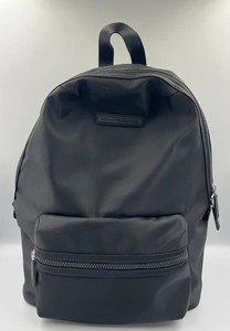 Tommy Hilfiger Black Backpack Logo Zip Closure Inner Pockets w/Laptop Sleeve - Picture 1 of 9