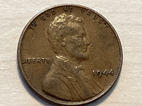 1944 Rare Penny - No Mint Mark- Error āLā Is To Close Rim Crammed Into āIā Cover