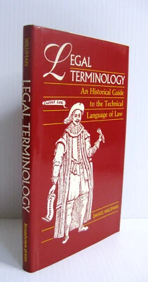 Legal Terminology by Daniel Williman RARE Hardcover in Dust Jacket 1986 1st Ed. - Image 1 of 4