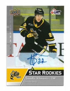 2022-23 Upper Deck CHL Hockey Star Rookies Autograph AUTO #391 Sandis Vilmanis