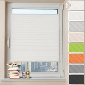 Plissee Klemmfix Faltrollo Jalousie ohne Bohren Sonnenschutz Fenster Tür Easyfix - Bild 1 von 82