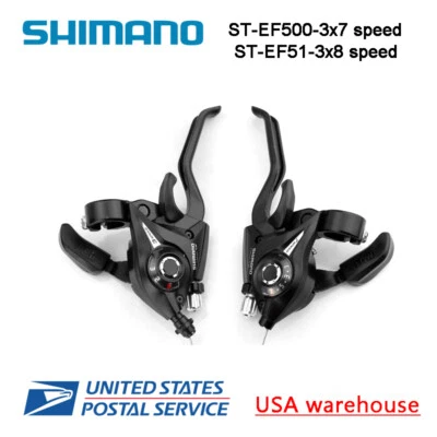 Shimano ST-EF51 ST-EF500 ST-EF65 3x7/8/9 Speed Shifters / Brake Levers Combo Kit - Image 1 of 4