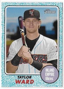 2017 TOPPS HERITAGE MINORS - BLUE BORDER - TAYLOR WARD /99