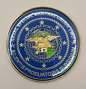 Naval Special Warfare Group 2 / Two NSWG-2 SEAL Navy 2.5" Challenge Coin - Picture 1 of 5