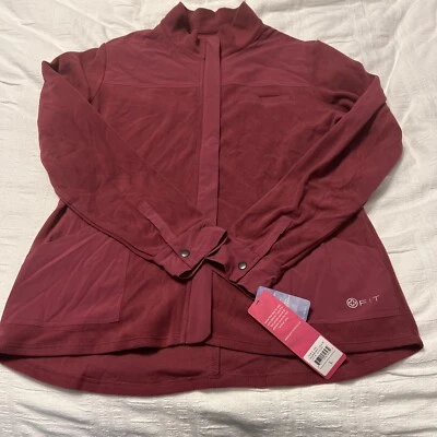 Jaqueta de lã Fit by White Cross feminina grande com zíper frontal # 456 framboesa - Imagem 1 de 4