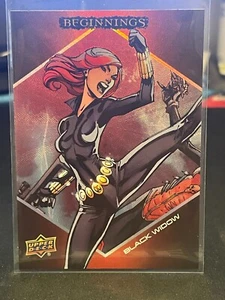 2023 UD Marvel Beginnings Volume 2 Series 2 Micro Motion #5 Black Widow - Picture 1 of 2
