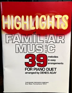 PIANO DUETS -"Highlights of Familiar Music" - Picture 1 of 3
