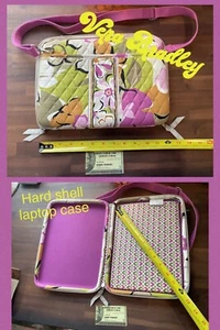 VERA BRADLEY Laptop Case Hard Shell 9" x 11.5" w Cros Strap PORTOBELLO ROAD NWOT - Picture 1 of 12