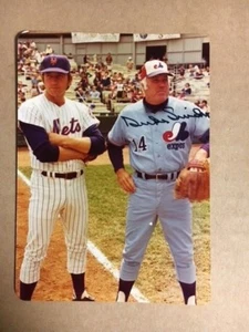 Duke Snider Expos Coach Autographed Photo Postcard 1970s JSA Precertified Rare! - Picture 1 of 1