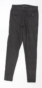 TU Womens Grey Polyester Blend Trousers Size 10 L28 in - Picture 1 of 12