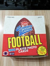 1990 Fleer Football Jumbo Cello Box 24 Packs Wax Box