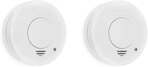 Rauchmelder Doppelpack 10 Jahre batteriebetrieben optischer Melder 10 Jahre Lebensdauer x2 - Bild 1 von 23
