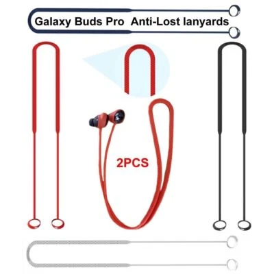 Custodia in silicone per Samsung Galaxy Buds Pro Ear Tips con cordini anti smarrimento - Immagine 1 di 4