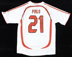 Andrea Pirlo Signed AC Milan Away Soccer Jersey #21 with Beckett Witness XL - Picture 1 of 3