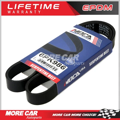 Compresor EPDM Serpentine Belt 6PK986 ALT apto para Honda Civic 2001-2005 1,7 L l4 Foto 1 de 4