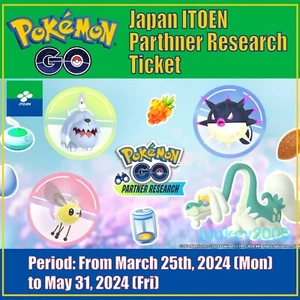 Pokemon GO ITOEN Partner Research Game Event Code Ticket 2024