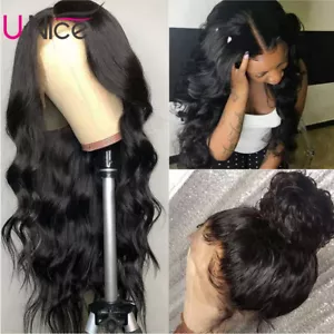 UNice Hair Peruvian Body Wave 360 Lace Frontal Wigs Human Hair 180% Density Full - Picture 1 of 12