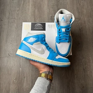 Nike Air Jordan 1 Mid | Dark Powder Blue White Sail Grey | UK 5 | BQ6472-400 👟 - Imagen 1 de 7