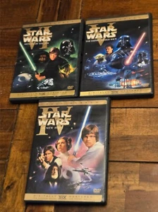 Star Wars Trilogy Remastered - Full Screen Edition DVD Set w/ Bonus Material - Picture 1 of 8