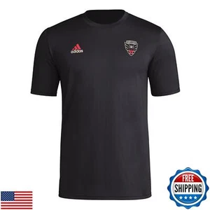 adidas Men's Short Sleeve Pre-Game T-Shirt, Black/D.C. United, Medium - Picture 1 of 2
