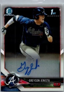 Bowman Draft 2018 #CDA-GJ Greyson Jenista Chrome Draft Pick Autografi - Foto 1 di 2