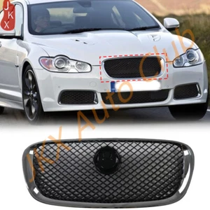 Chrome+Black Front Bumper Upper Air Inlet Mesh Grille For Jaguar XF 2008-2011 - Picture 1 of 7