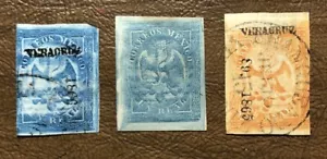 Mexico Stamps 21-23 Used - Picture 1 of 3