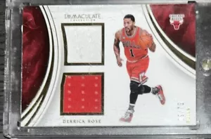 Parche doble Derrick Rose Immaculate Collection 2015-16/75 Bulls raro - Imagen 1 de 2
