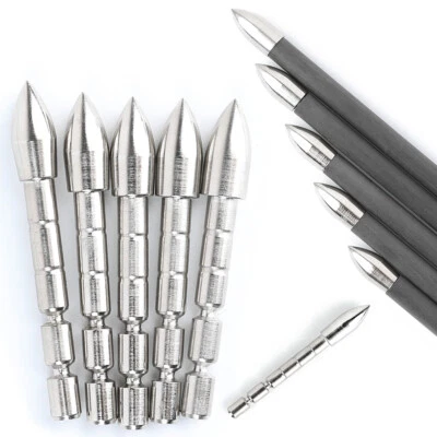 12X Archery Arrowhead 60-120gr Insert Point ID4.2 Arrow Shaft Bow Target Hunting - Imagen 1 de 4