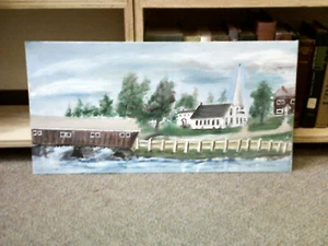 FRANCIS ZECCHINI(1889-1989), CHURCH SCENE, KENNEBUNKPORT, MAINE ARTIST - Bild 1 von 4