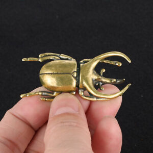  Brass Stag Beetle Figurine Small Statue House Decoration Animal Figurines Toys